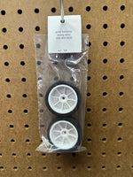 Gone Bananas Mini-B Foam Tires FRONT (2) (White Wheels)