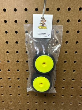 Gone Bananas Mini-B Foam Tires REAR (2) (Yellow Wheels)