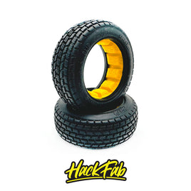 HackFab Blip Front Mini Oval Tires fits Losi Mini (Medium) with closed cell foam inserts (2)