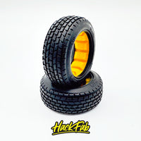 HackFab Blip Front Mini Oval Tires fits Losi Mini (Soft) with closed cell foam inserts (2)