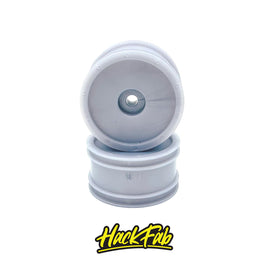 HackFab Slipstream Mini Wheel fits Losi Mini-T/B Front (Silver) (2)