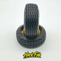 HackFab Swerve Front Mini Oval Tires fits Losi Mini (Super Soft) with closed cell foam inserts (2)