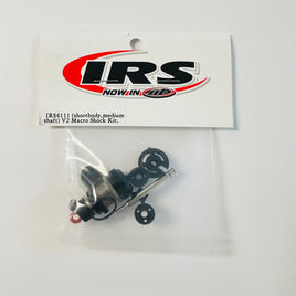 IRS V2 Macro Shock with Stud Cap for Oval Cars, Black (Short Body/Medium Shaft) (4111BK)