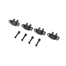 TLR Aluminum Lower Shock Mount, Black: Mini LMT (4)