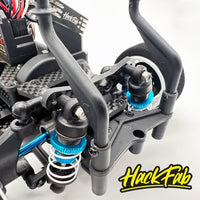 HackFab Carbon Fiber Front/Rear Shock Towers for Latrax Rally