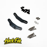 HackFab Carbon Fiber Front/Rear Shock Towers for Latrax Rally