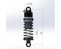 Hot Racing Aluminum Front Damper Shock 32mm (2): Losi Micro-B