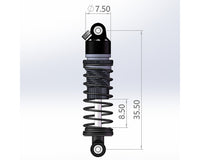 Hot Racing Aluminum Rear Damper Shock 35.5mm (2): Losi Micro-B