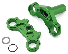 Losi Aluminum Triple Clamp Set, Green: Promoto-MX