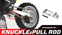 Losi Aluminum Knuckle & Pull Rod, Silver: Promoto-MX