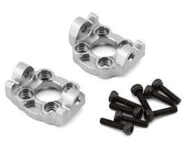 Treal Hobby Losi Mini LMT Aluminum Front C Hub Spindle Carriers (Silver) (2) (0 Degree)