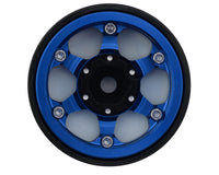 Treal Hobby Type D 1.0" Concave 6-Spoke Beadlock Wheels (Blue) (4) (21.2g)