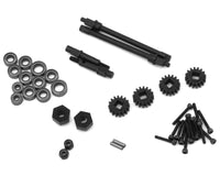 Treal Hobby Axial SCX24 Aluminum Rear Portal Axle Upgrade Kit (Black)