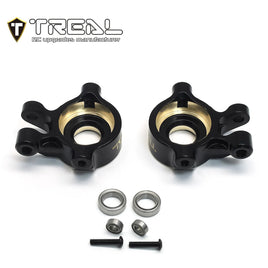 TREAL Brass Front Steering Knuckles Set 9.7g/pc (2P) L&R Heavy Weight Upgrades for 1/18 TRX-4M Defender Bronco