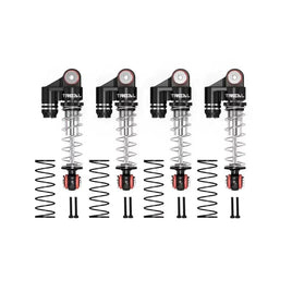 Treal Aluminum Shocks Threaded 32mm (4pcs) For Axial SCX24 1/24 Deadbolt C10 Gladitor Bronco Truck (Black)