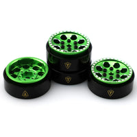 Treal 1.0 Beadlock Wheels(4P-Set) for Axial SCX24 1/24 Crawler Brass Ring Weighted 22g - Green