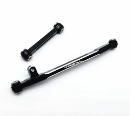 Treal Axial SCX24 Aluminum 7075 Steering Links Set for 1/24 Scale-V2 - Black