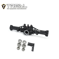 TREAL Aluminum 7075 Rear Axle Housing for 1/18 TRX4M Defender Bronco - Black