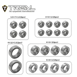 TREAL Steel Complete Bearings Set (22pcs) Upgrades for 1/18 TRX-4M