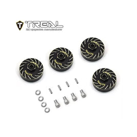 Treal Brass Extended Wheel Hubs 7mm*10mm Hex - Axle Counter Weight Wheel Spacer For 1/18 TRX-4M (Black)