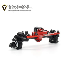 TREAL SCX24 Front Portal Axles Complete Kit CVD shaft,Aluminum 7075 CNC Machined Axle Housing for Axial 1/24 SCX24 - Black