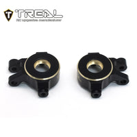 TREAL Brass Front Steering Knuckles Set 9.7g/pc (2P) L&R Heavy Weight Upgrades for 1/18 TRX-4M Defender Bronco