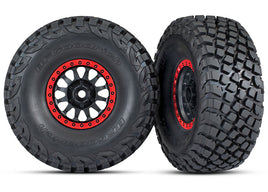 Traxxas Unlimited Desert Racer Pre-Mounted BFGoodrich Baja KR3 Tires w/Method Racing Beadlock Wheels (Black/Red) (2)