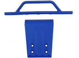 RPM 80955 - Front Bumper & Bumper Skid Plate for Traxxas Slash 2WD - Blue