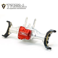 TREAL Aluminum 7075 Front Axle Housing w Brass C hubs Upgrades for 1/18 TRX4M Defender Bronco - Silver