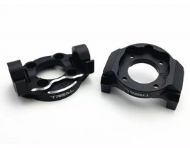 Treal Aluminum 7075 Front C hubs Spindle Carrier Set 0 Degree for Losi LMT (Black)