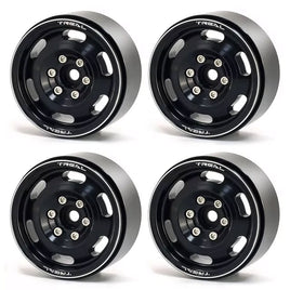 Treal Metal 1.9 Beadlock Wheel Rims 4pcs Vintage Design -Type G (Black)