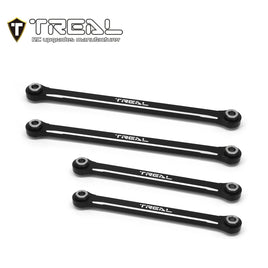 TREAL TRX-4M Lower Links Set (4pcs) Aluminum 7075 Lower Chassis 4-Links Upgrades 1/18 Scale - Black