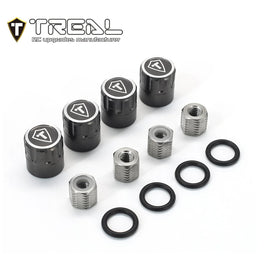 TREAL 1.9 Wheel Center Caps M4 Nuts(4P) for 1/10 RC Crawler TRX4 Axial SCX10 III SCX10 II Capra - Titanium