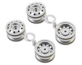 Tamiya TT-01 Type-E Racing Truck Wheels (Matte Chrome) (4) w/12mm Hex