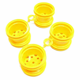 Tamiya – TAM9335763 – Front and Rear Wheel Set, Yellow, for Blackfoot