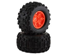 Traxxas X-Maxx Sledgehammer Pre-Mounted Tires w/ 17mm Hex (Orange) (2)